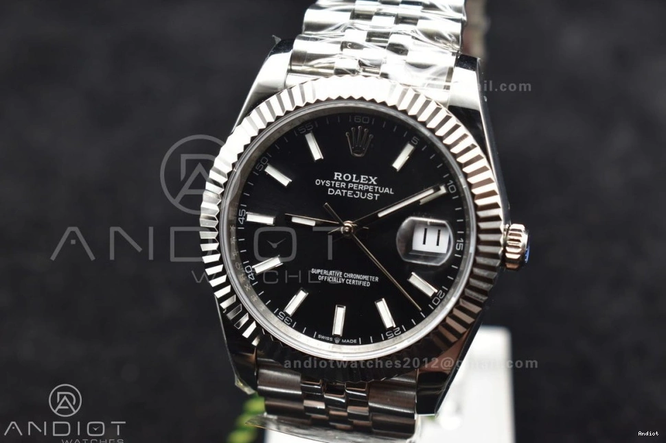 Bracelet DateJust DIWF Black 41 on Steel 1:1 Dial Stick SA3235 Best 126334 Jubilee Edition 904L 0323